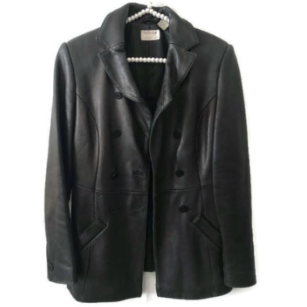 Preview Collection Leather Jacket Black Woman XS